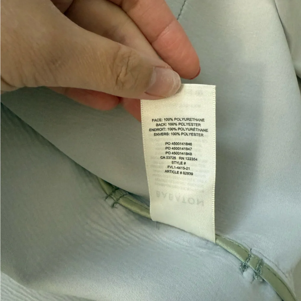 Aritzia Babaton Sage Green Faux Leather Shirt - Picture 6 of 7